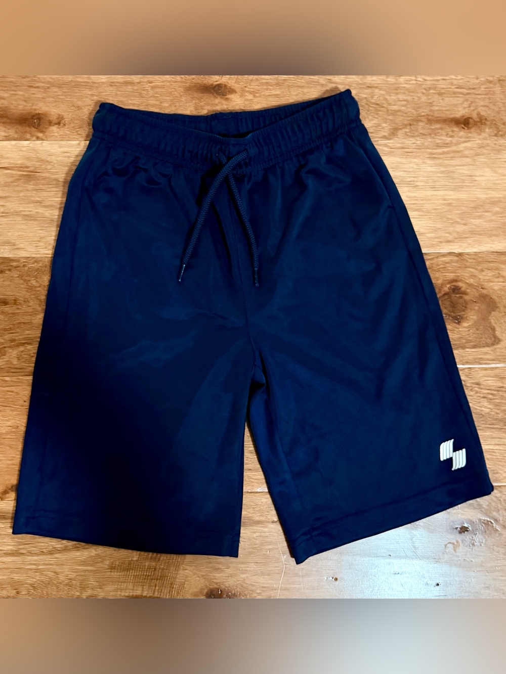 Boys’ Navy Athletic Shorts with Drawstring